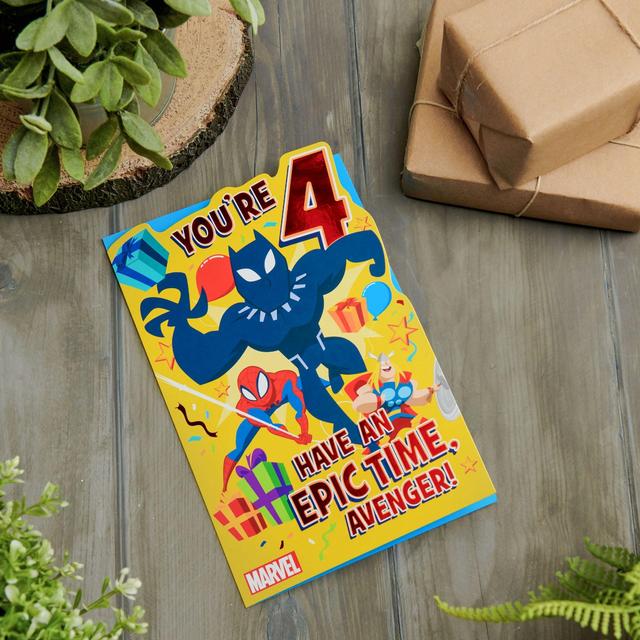 Avengers 4th Birthday Card Miscellaneous M&S   