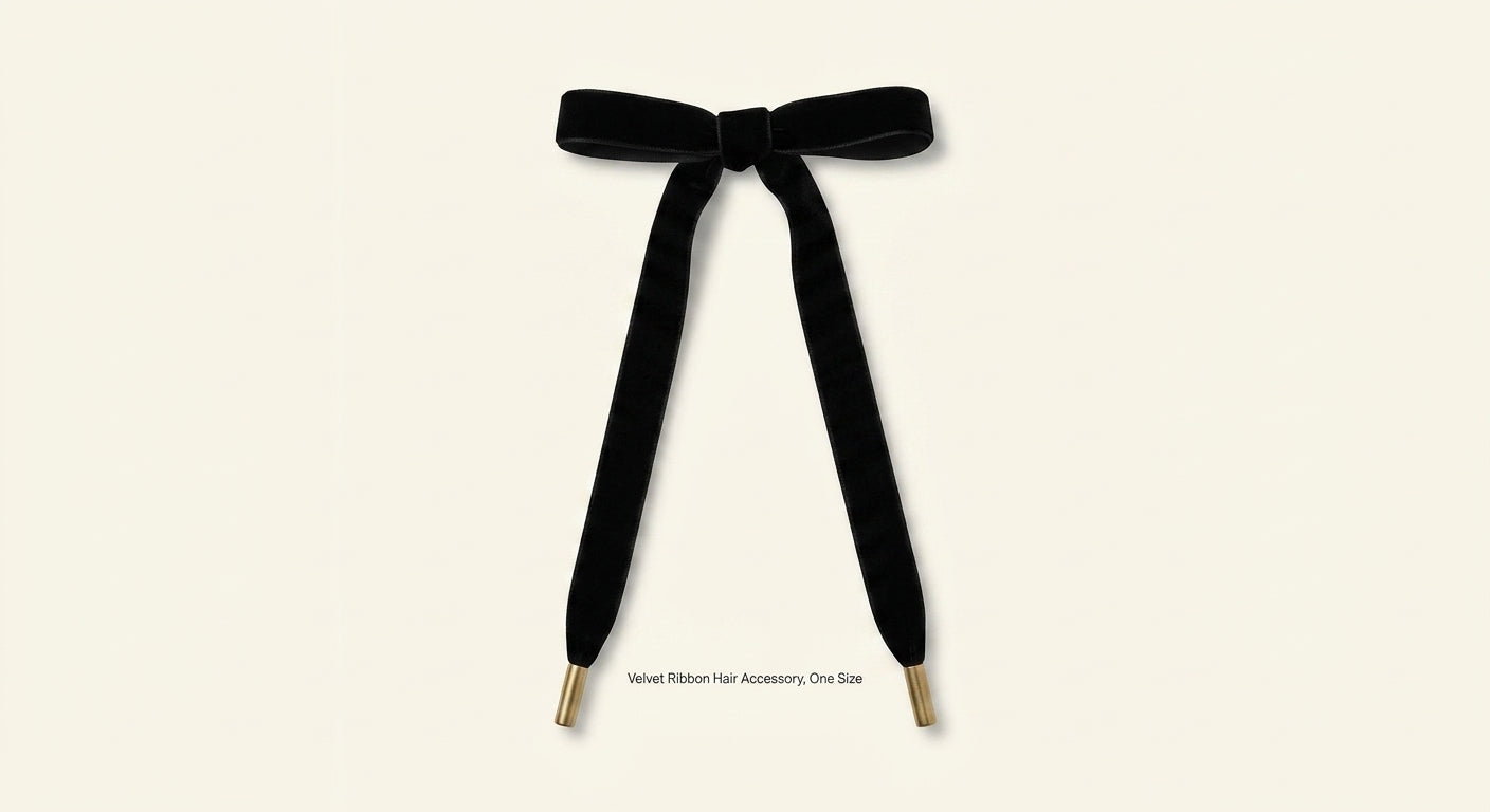 Prada velvet bow hair clip with metal trims 30cm, UK version