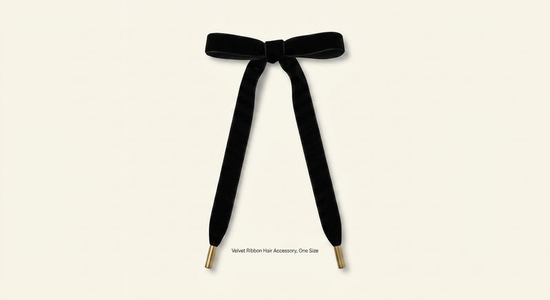 Prada velvet bow hair clip with metal trims 30cm, UK version