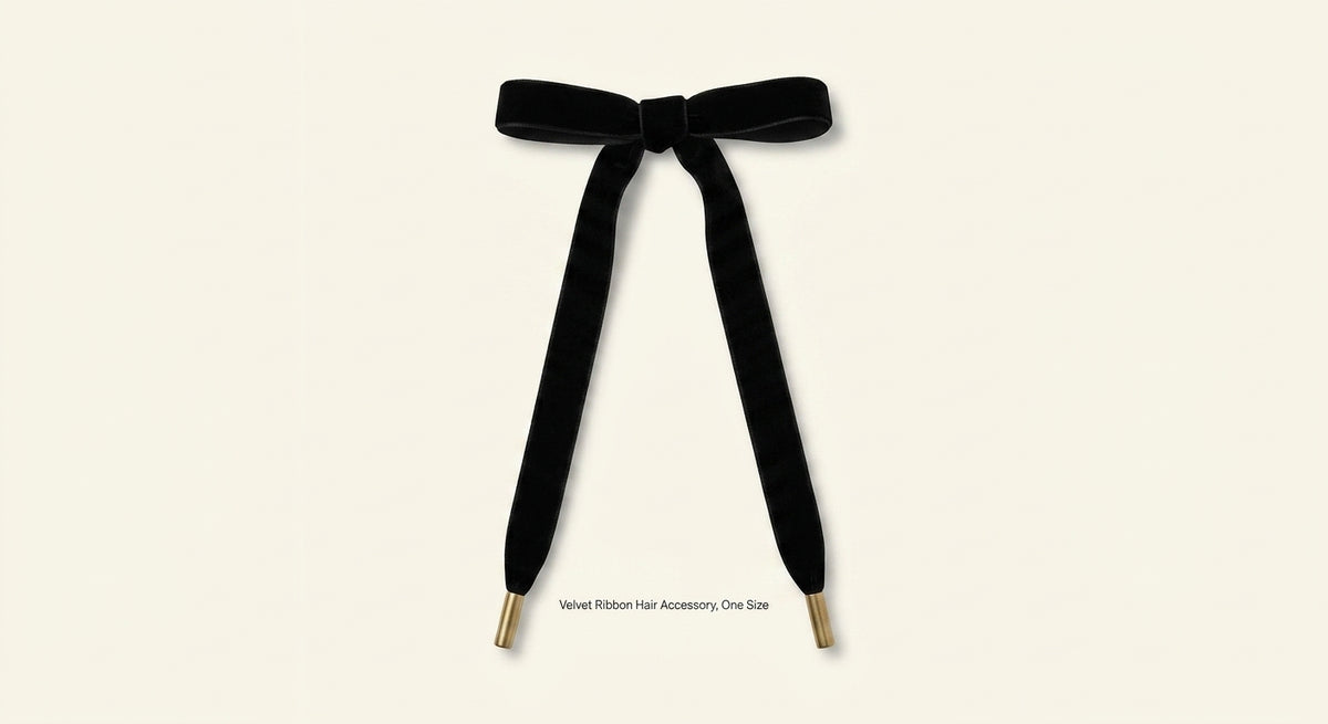 Prada velvet bow hair clip with metal trims 30cm, UK version