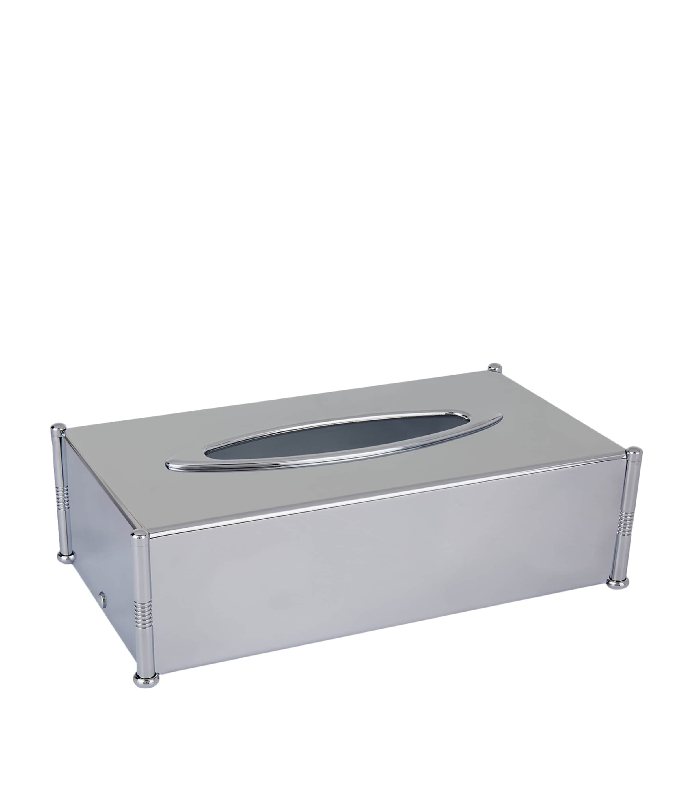 ZODIAC Cylinder Chrome tissue box (British brand)