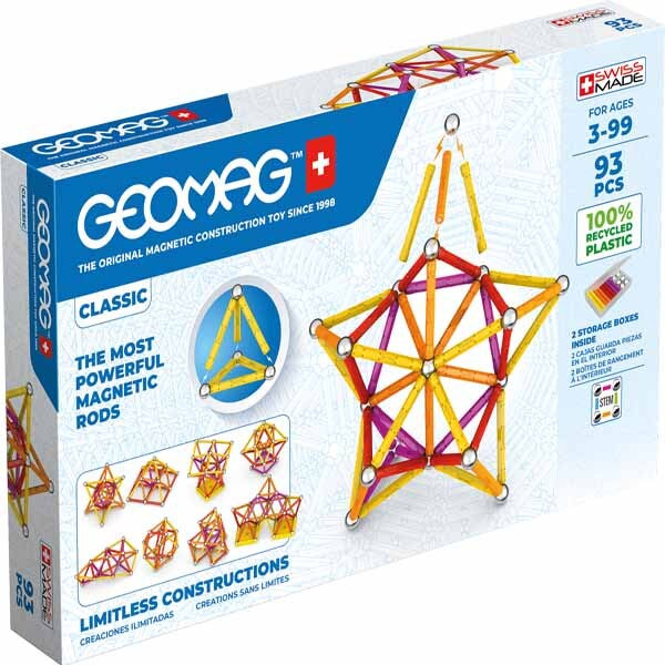 Geomag Classic 93 magnetic shapes toy - British product