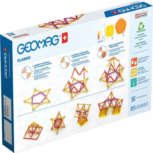 Geomag Classic 93 magnetic shapes toy - British product