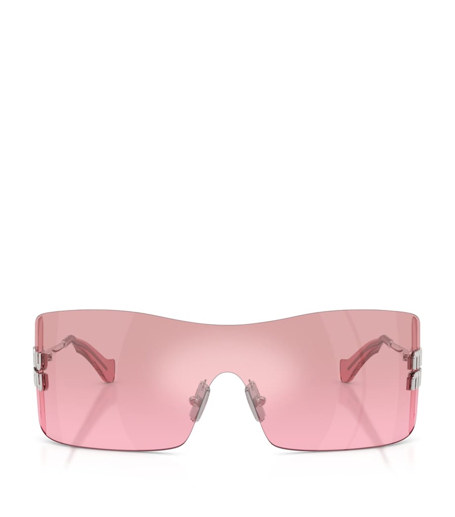 Miu Miu rimless shield sunglasses (British brand)
