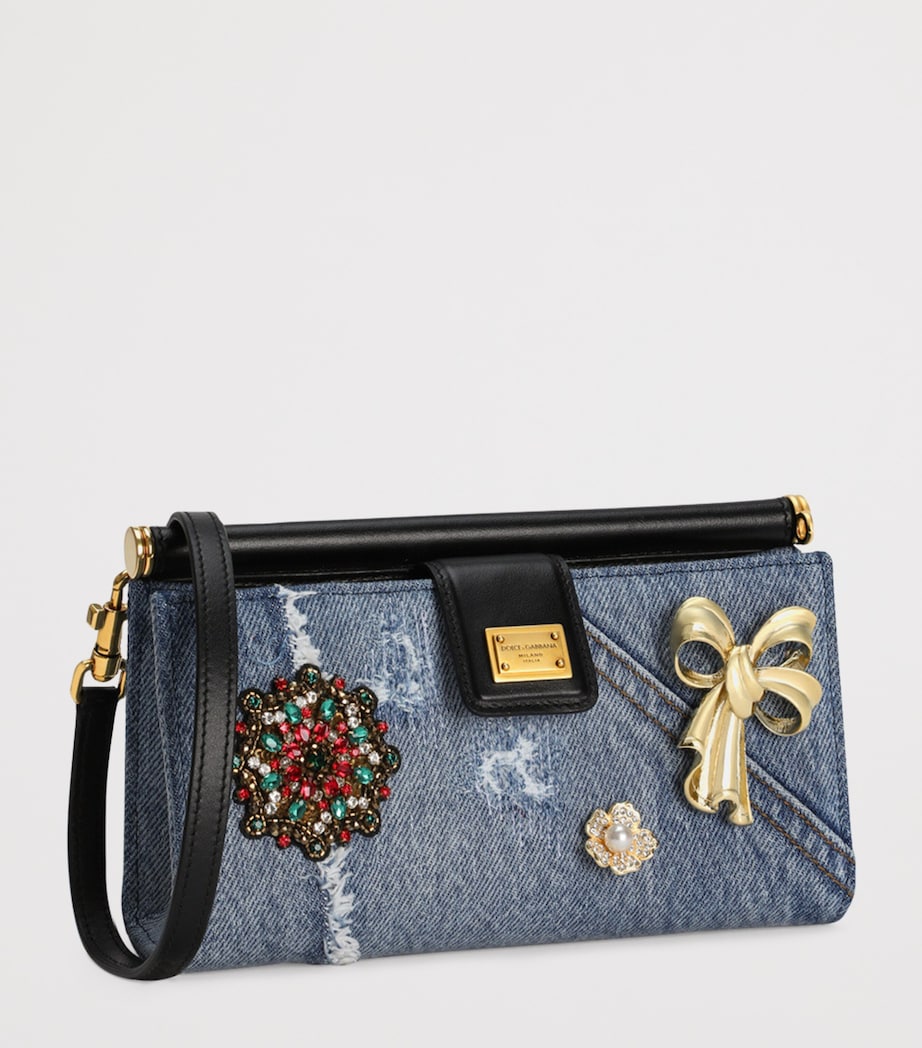 Dolce&Gabbana mini bag denim embellished H11.5cm x W18cm x D4.5cm - British product