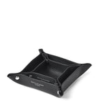 Aspinal Of London medium grained leather tidy tray 13cm x 13cm - British product