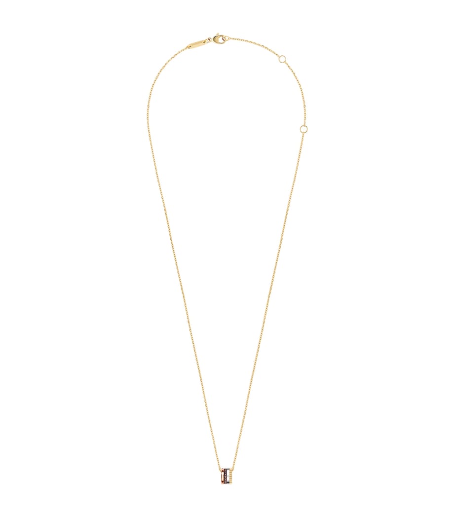 Boucheron extra small mixed gold diamond Quatre Classique pendant - British product