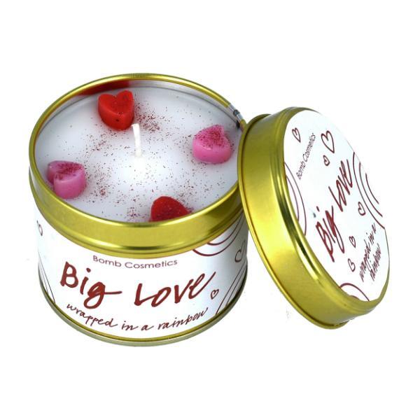Bomb Cosmetics Big Love scented tin candle 180g, UK version