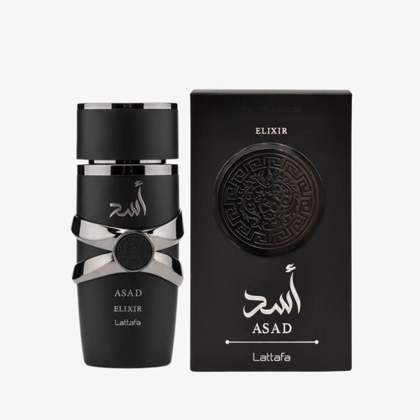 Lattafa Asad Elixir 100ml EDP, imported from the UK