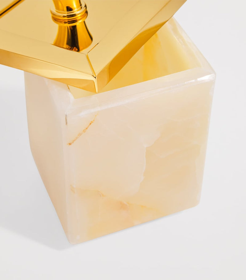 ZODIAC onyx cotton wool jar - British product