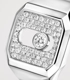 Messika Move white gold diamond signet ring 0.27ct - British product
