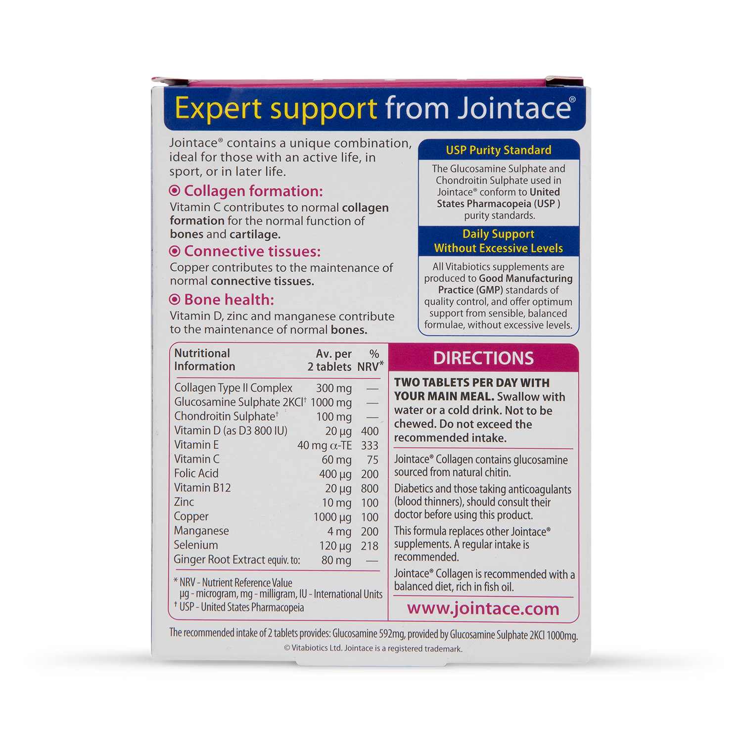 Vitabiotics Jointace Collagen 30 tablets, UK version