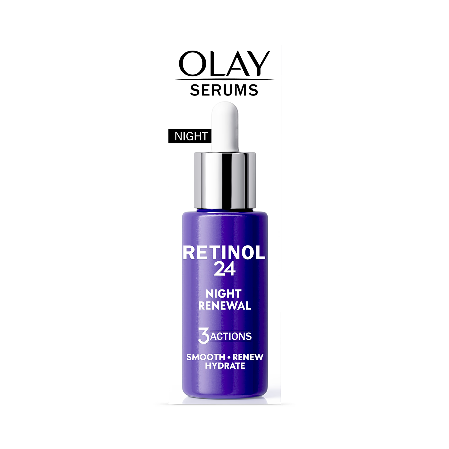 Olay Retinol 24 Night Serum 40ml, imported from the UK