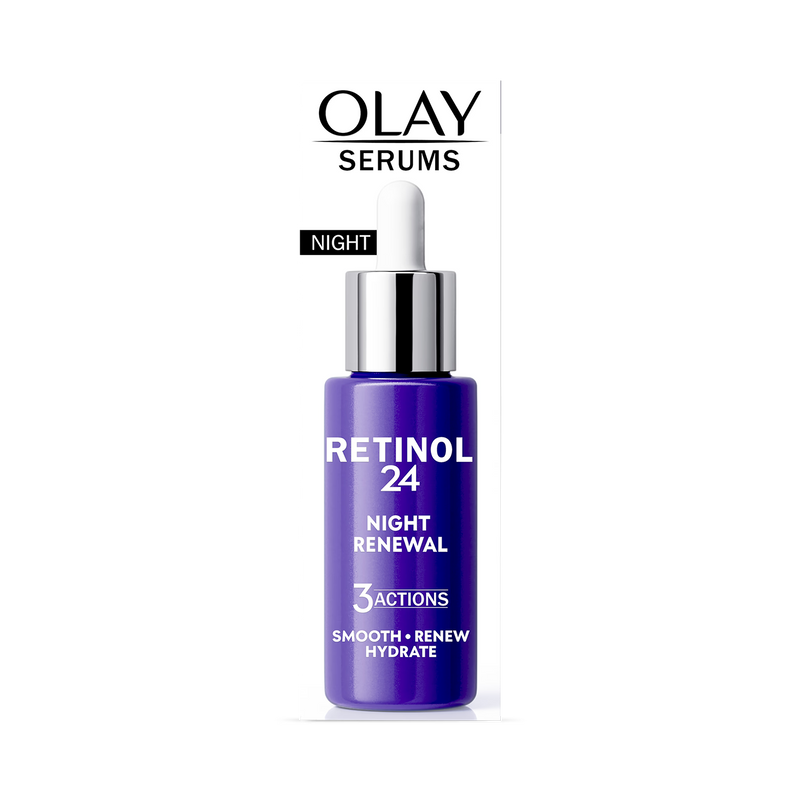 Olay Retinol 24 Night Serum 40ml, imported from the UK