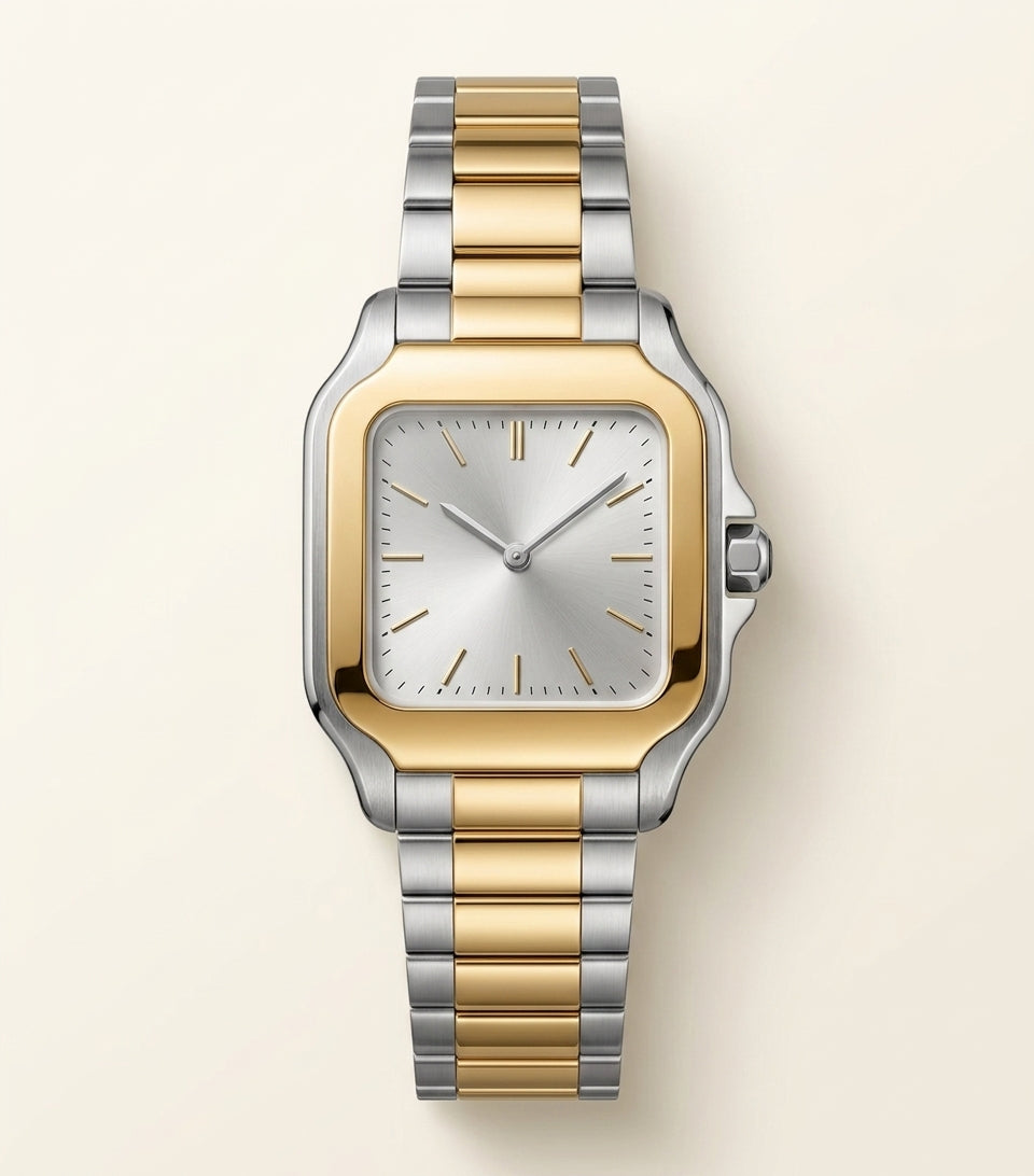 Cartier Santos de Cartier watch yellow gold steel 34.5mm - British product