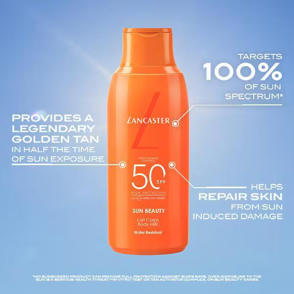 Lancaster Sun Beauty Body Milk SPF50 175ml, UK version