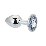 Loving Joy butt plug gold metal clear stone small, UK version