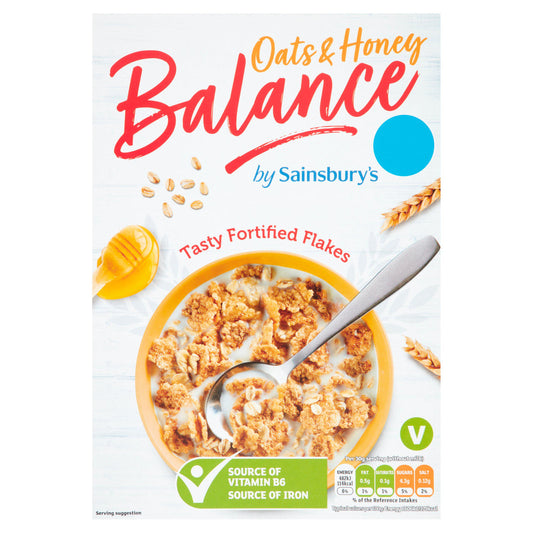 Sainsbury's Balance Flakes Honey & Oats 500g cereals Sainsburys   