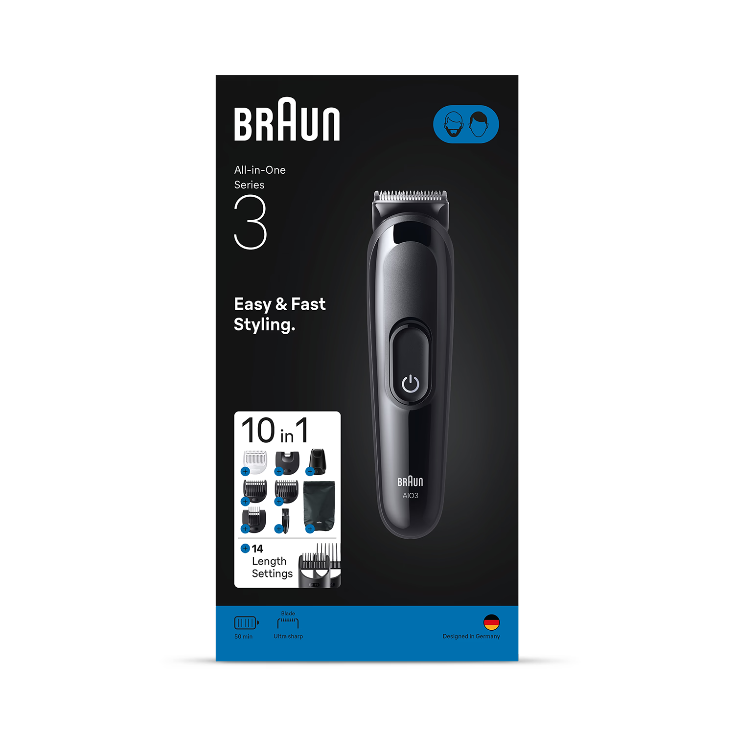 Braun All-in-One Series 3 10in1 grooming kit, UK version