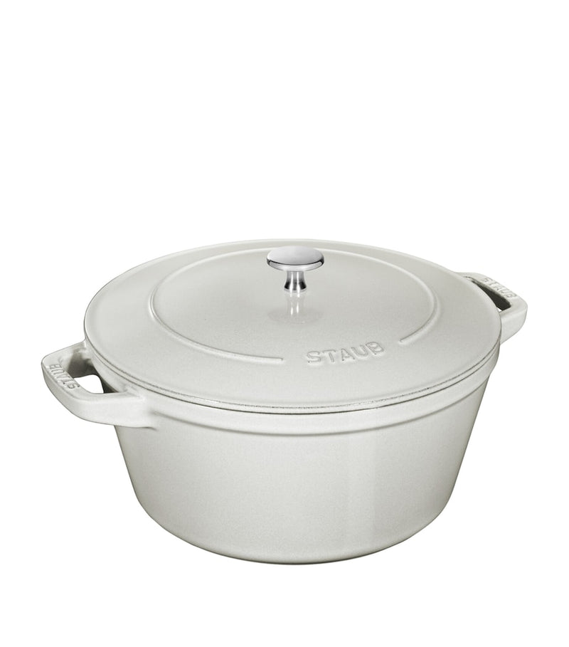 Staub 3-piece round stackable cocotte set 24cm - British product