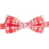 SVNX red and white print bow tie, one size, UK version