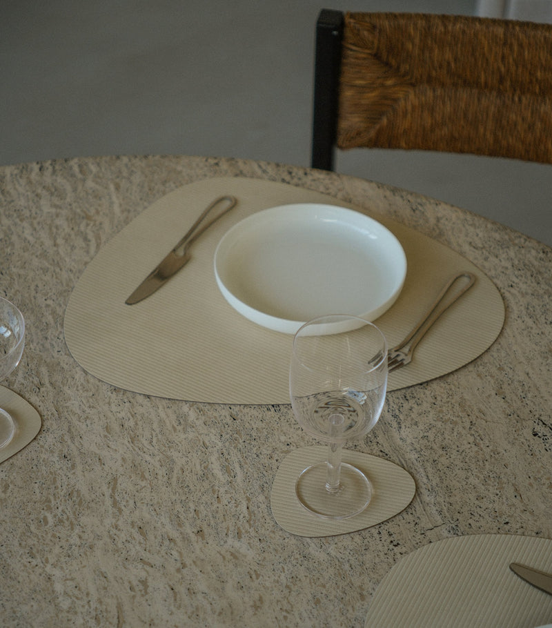 Linddna curve corduroy coasters set of 4, UK version