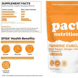Pact Nutrition Turmeric Ginger Black Pepper tablets 120 count - British product