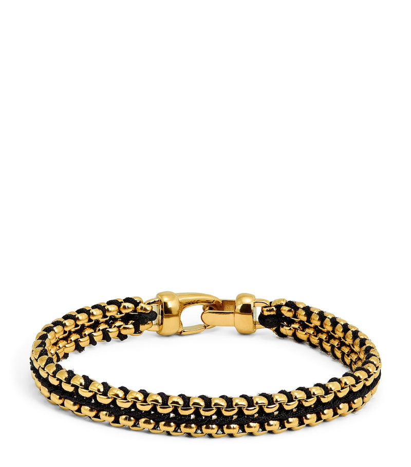 Nialaya box chain bracelet gold-plated 8mm (British brand)