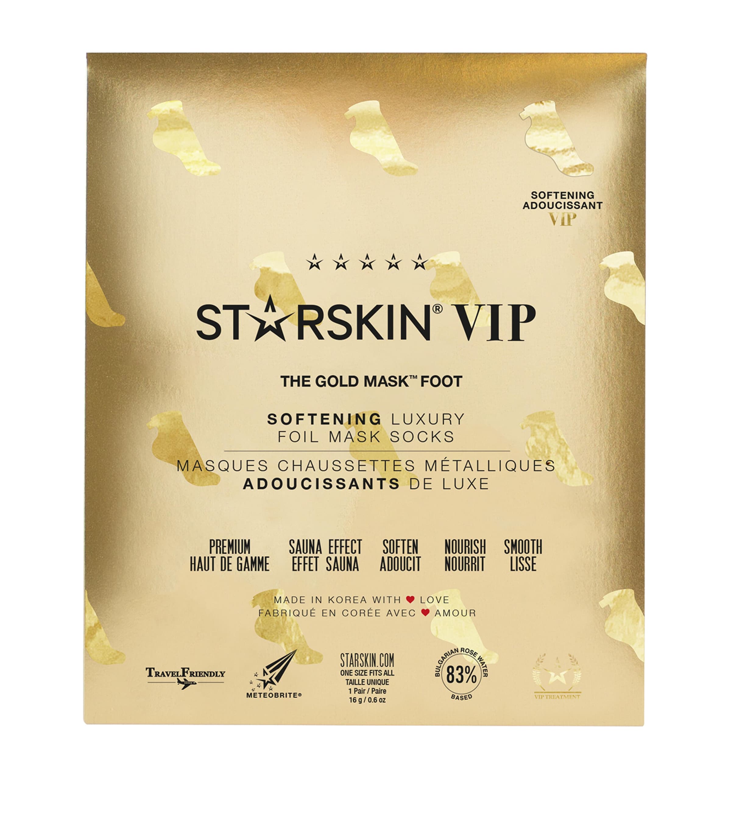 STARSKIN Gold Foot Sock Mask 16g (British brand)