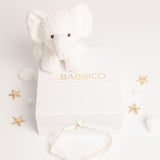 Babbico Gift Boxed Elba The Elephant White Soft Toy GOODS Superdrug   