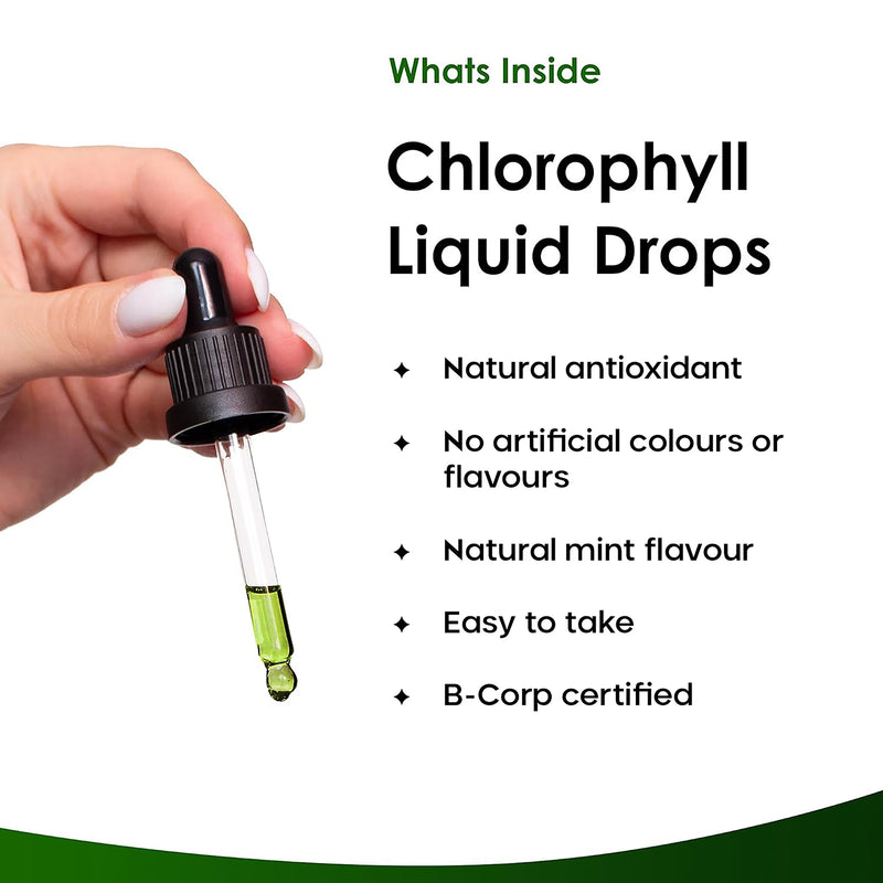 New Leaf Products chlorophyll liquid drops 100ml, imported from the UK