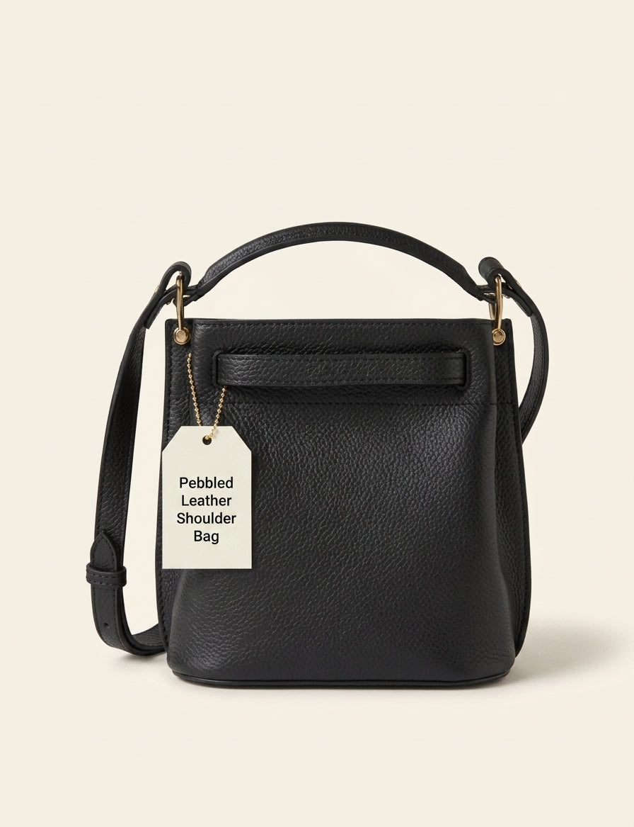 Mulberry Mini Islington grained leather bucket bag, UK version