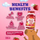 CapyChews kids multivitamin gummies strawberry flavour (British brand)