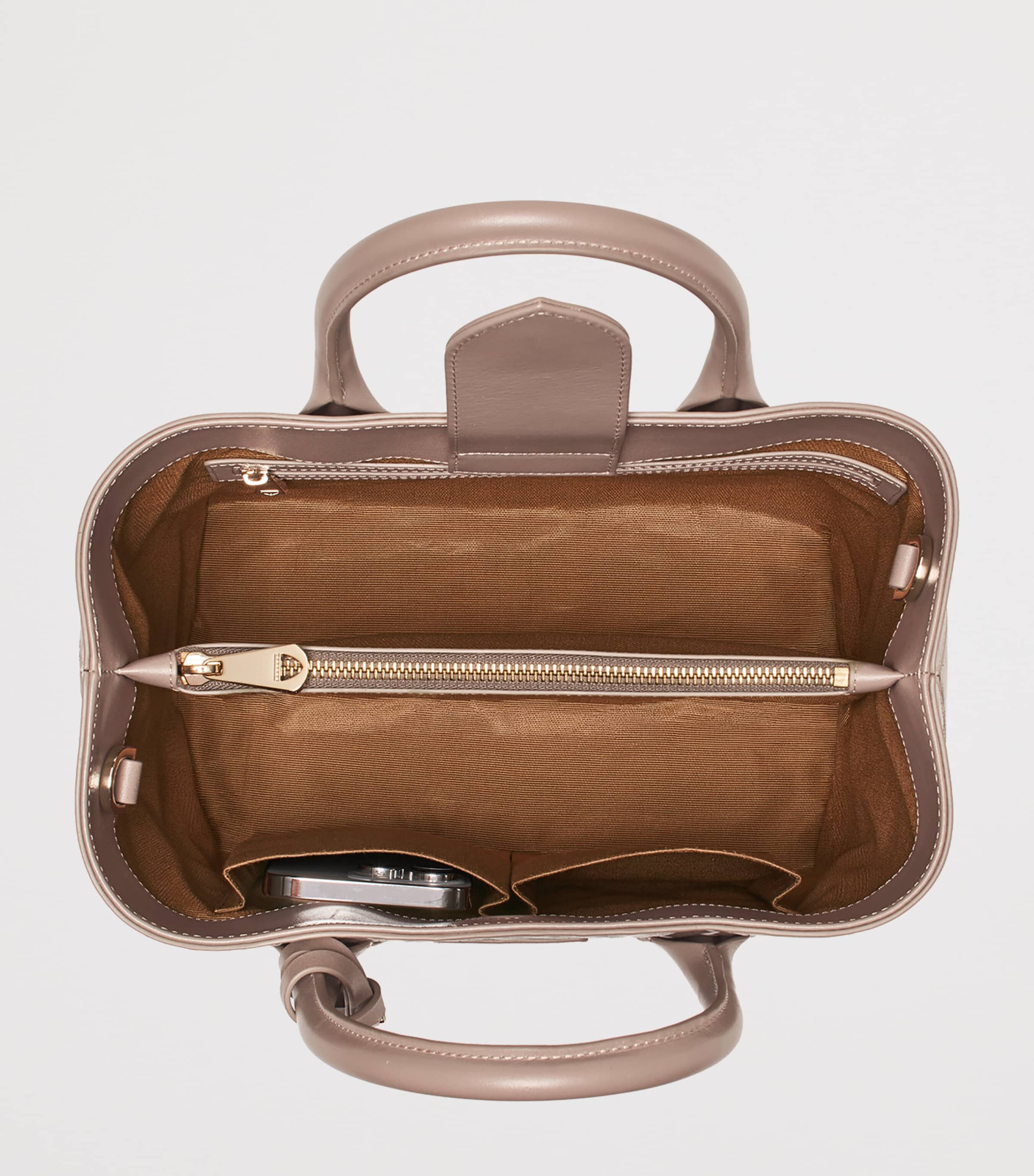 Aspinal of London woven leather midi tote bag, UK version