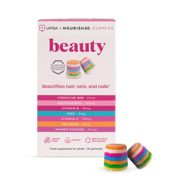 UPSA Nourished 7-in-1 beauty gummies 30 count (British brand)