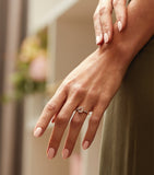 Boodles rose gold flip ring with diamonds, imported from the UK