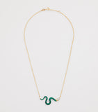 L'Atelier Nawbar Boa necklace diamond malachite 40-42cm, imported from the UK