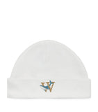 Paint My Dreams baby beanie embroidered 'W' (British brand)