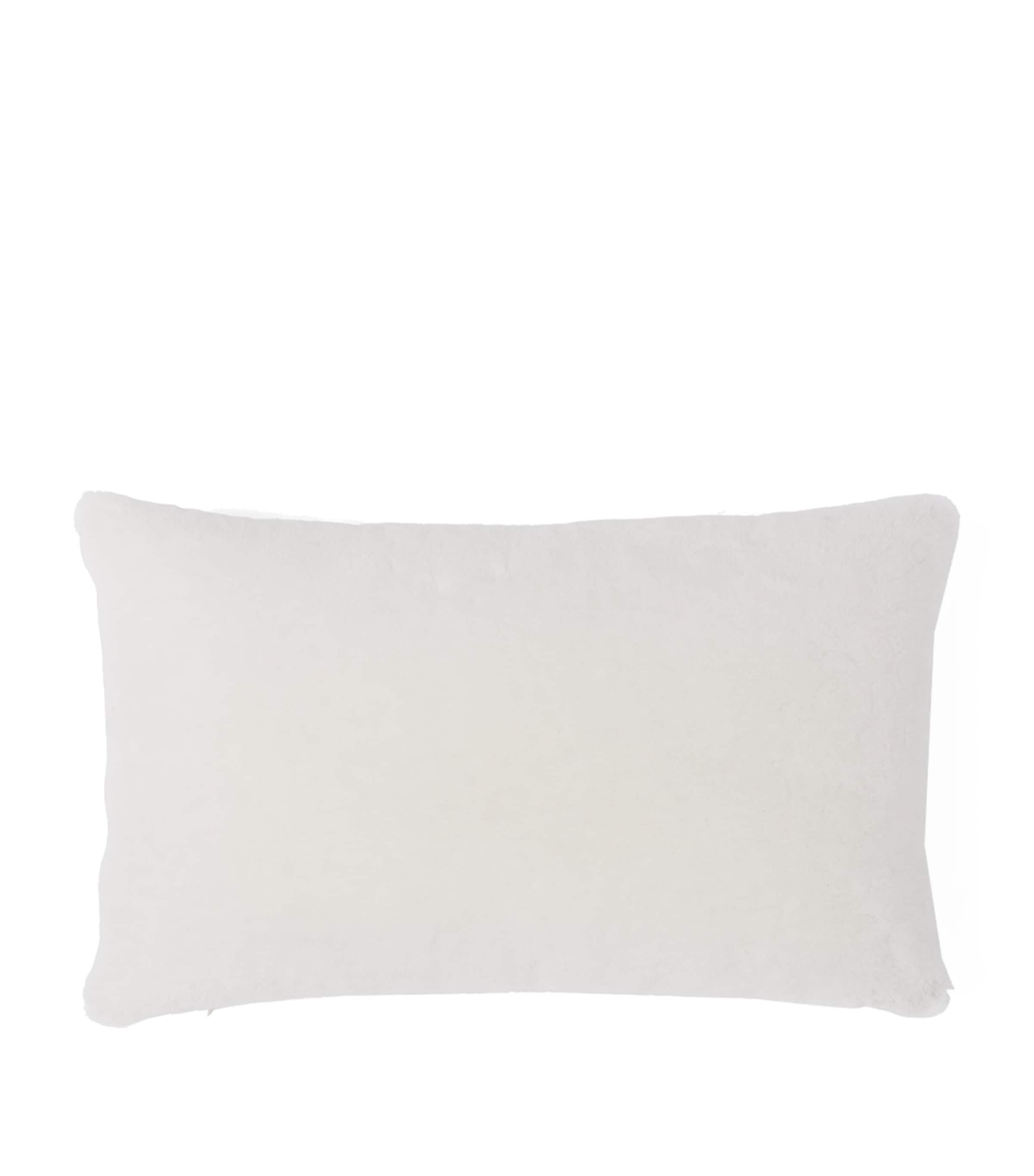 Prada Sheepskin Logo Pillow 50cm x 30cm, imported from the UK