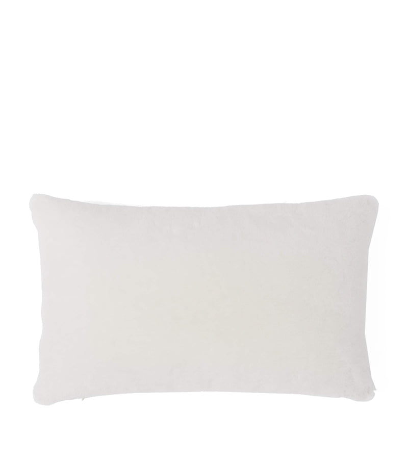 Prada Sheepskin Logo Pillow 50cm x 30cm, imported from the UK