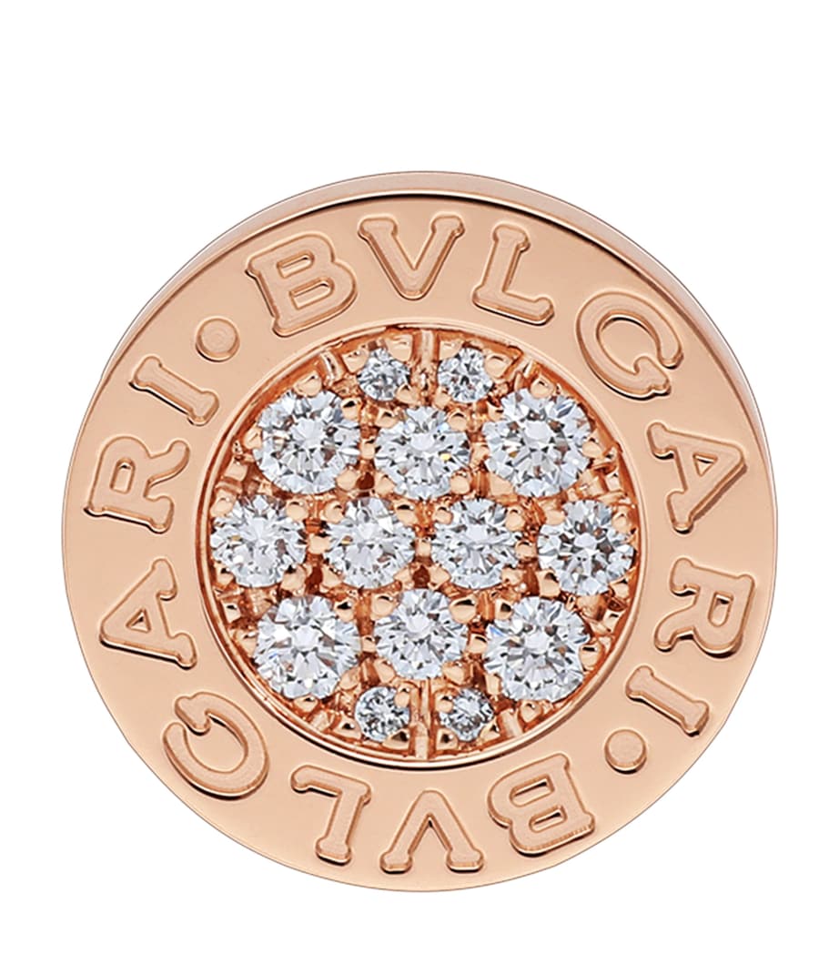 Bvlgari rose gold diamond single stud earring (British brand)