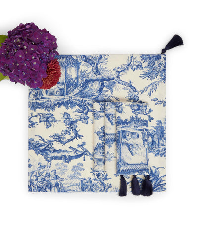 Harrods Maison Margaux Set of 4 Toile Fabric Napkins (45cm x 45cm)- Buy online at McGrocer