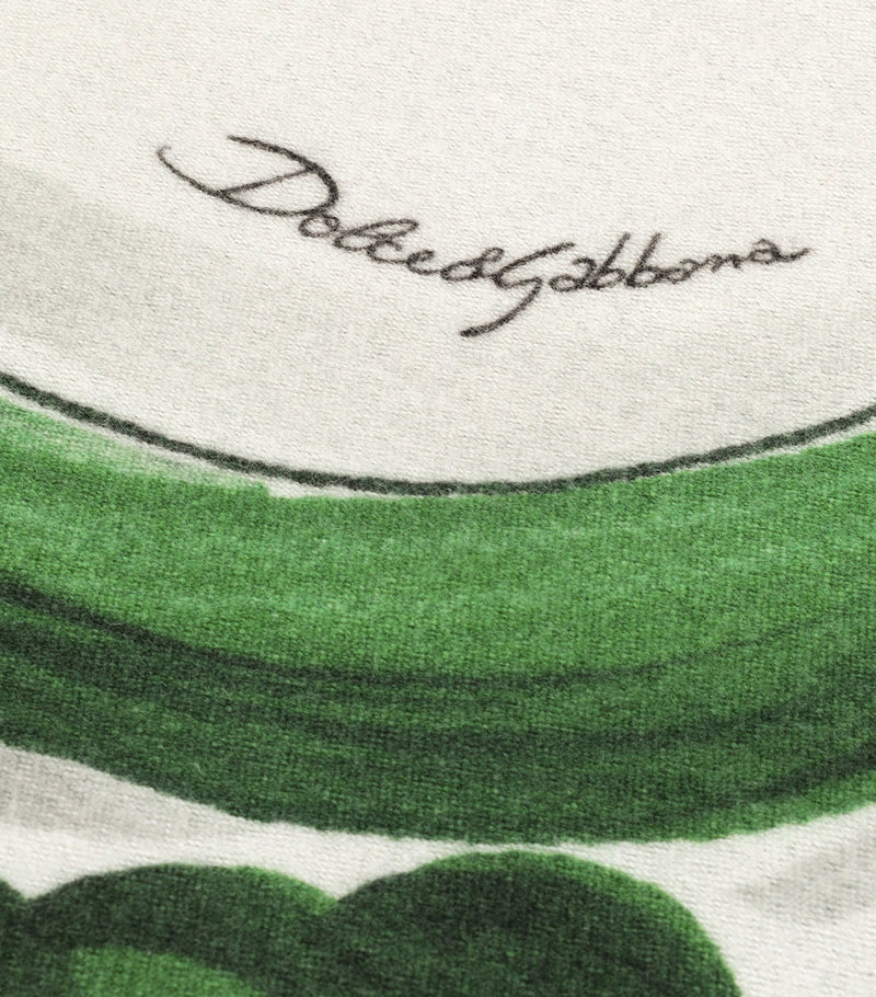 Dolce&Gabbana Casa wool-silk Majolica print throw 140cm x 180cm - British product
