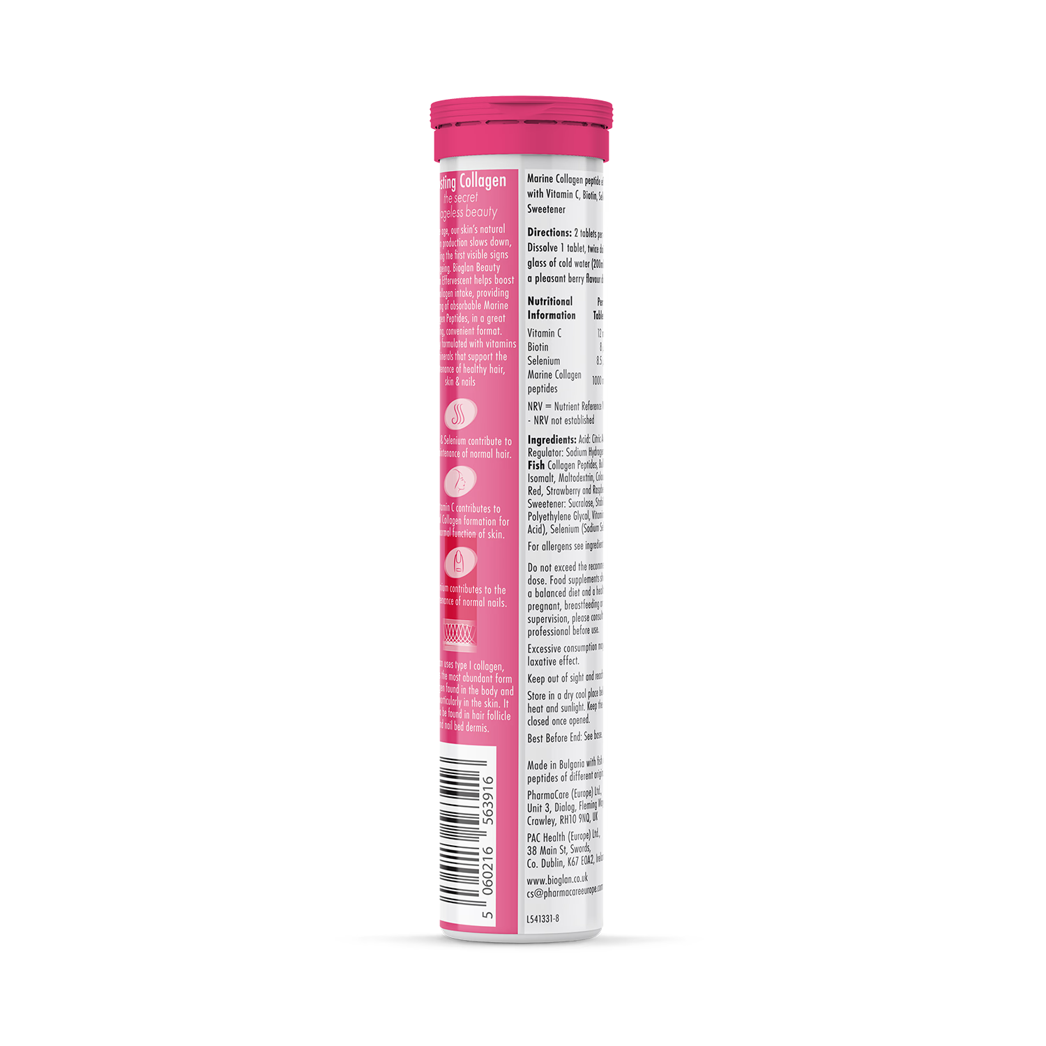 Bioglan beauty collagen effervescent tablets berry flavour 20 - British product