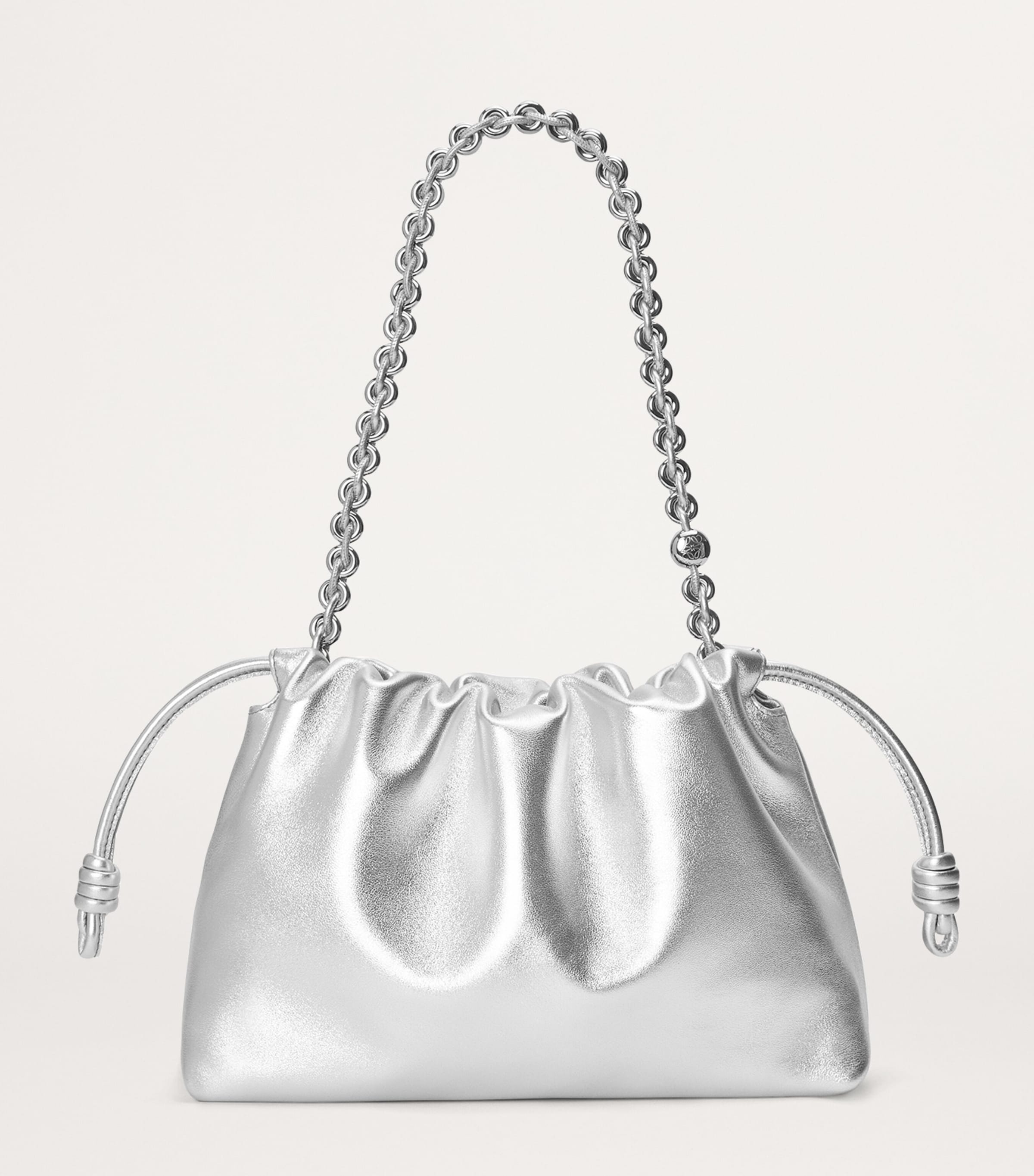 LOEWE medium metallic leather Flamenco purse, imported from the UK