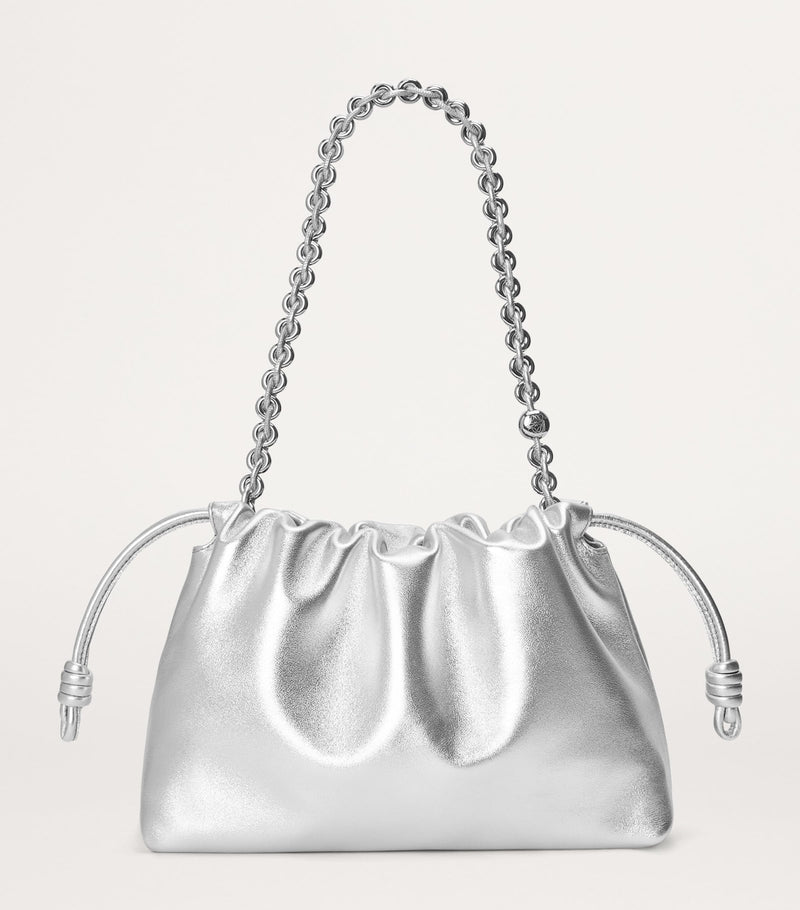 LOEWE medium metallic leather Flamenco purse, imported from the UK