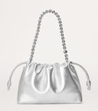 LOEWE medium metallic leather Flamenco purse, imported from the UK