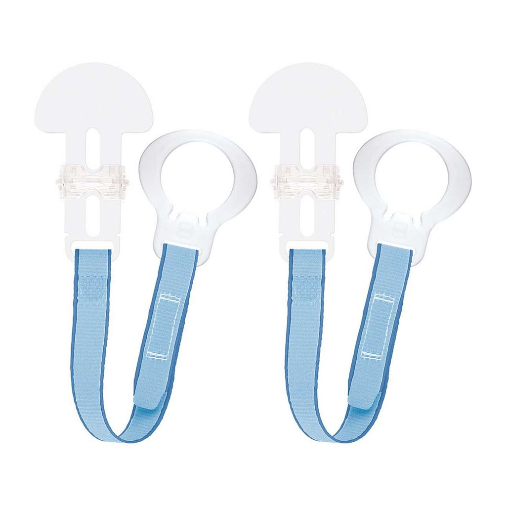 MAM Soother Clip Double Pack Plain - Blue