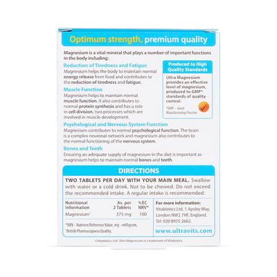 Vitabiotics Ultra Magnesium Nahrungsergänzungsmittel 60 Tabletten