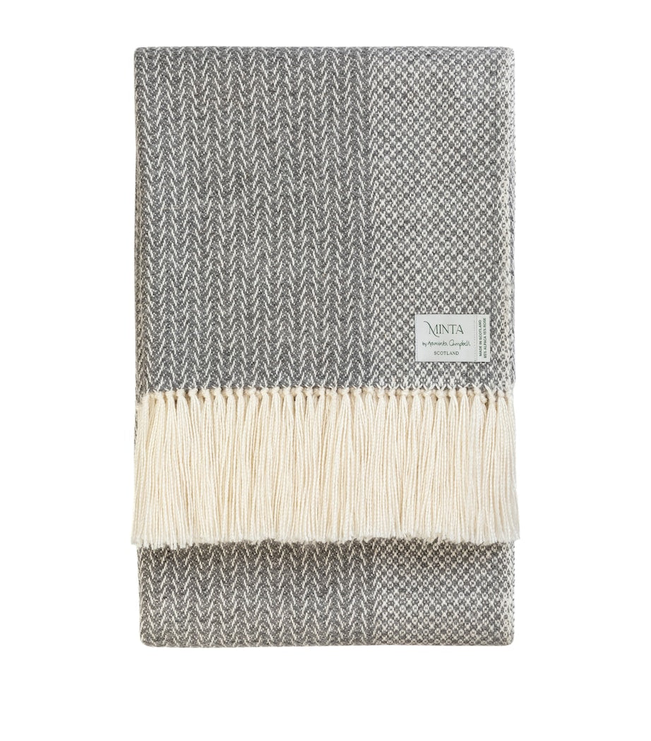Araminta Campbell Alpaca-Blend Woodland Inkcap Throw 150cm x 230cm - British product